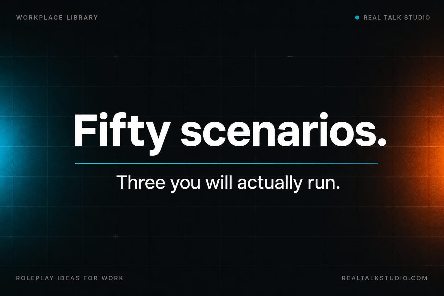 50 Workplace Roleplay Scenarios & Ideas