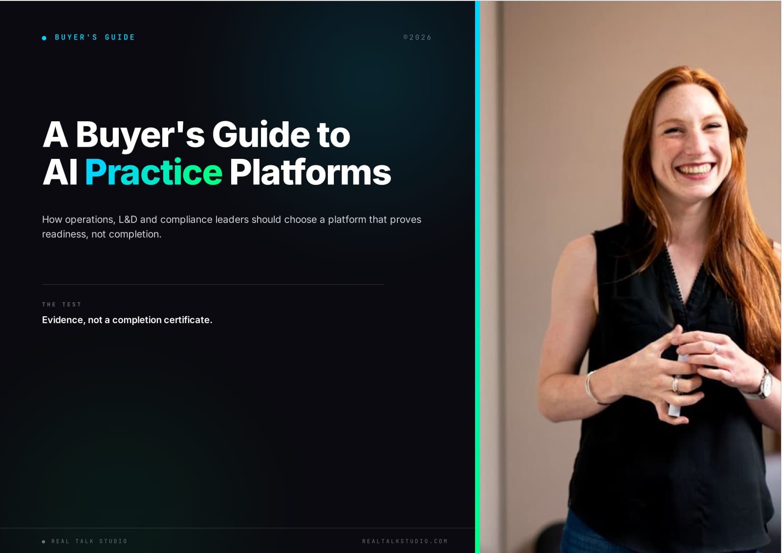 Cover of A Buyer’s Guide to AI Practice Platforms by Real Talk Studio